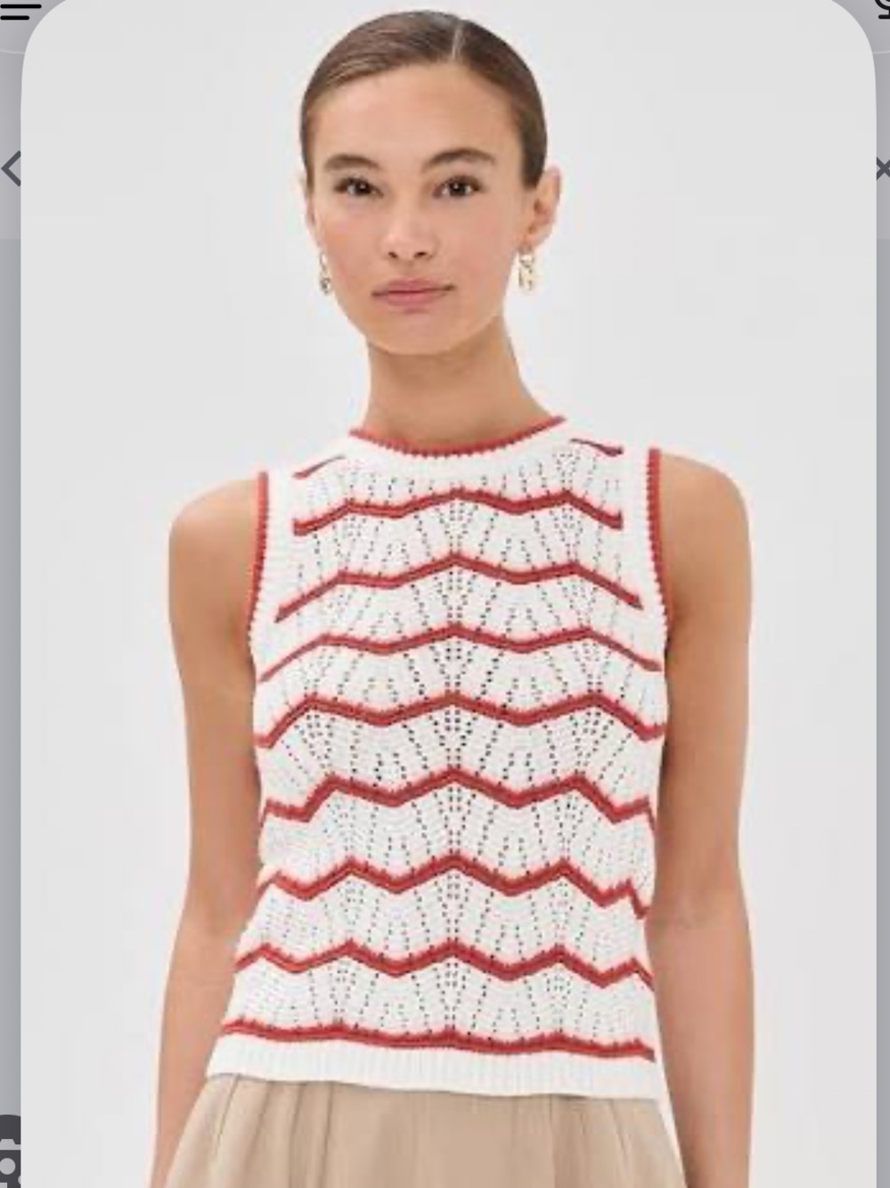 Veronica Beard Jerrel Cropped Knit Tank Top - Picture 4 of 7